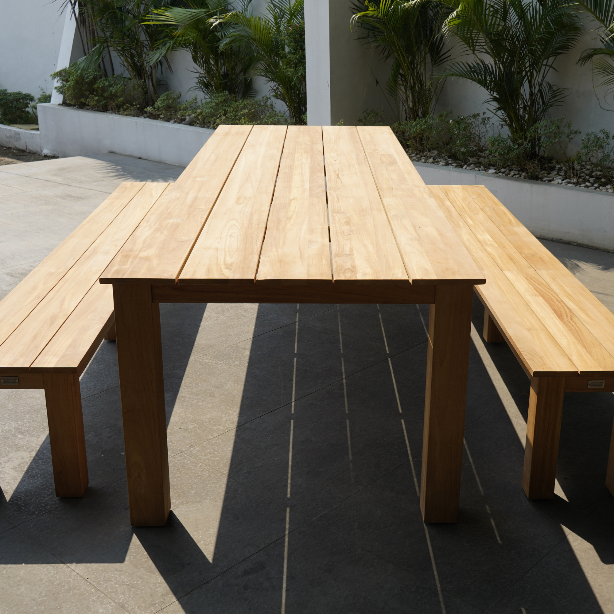 Brooklyn 300cm Table and Brooklyn Bench 3-piece Outdoor Dining Setting