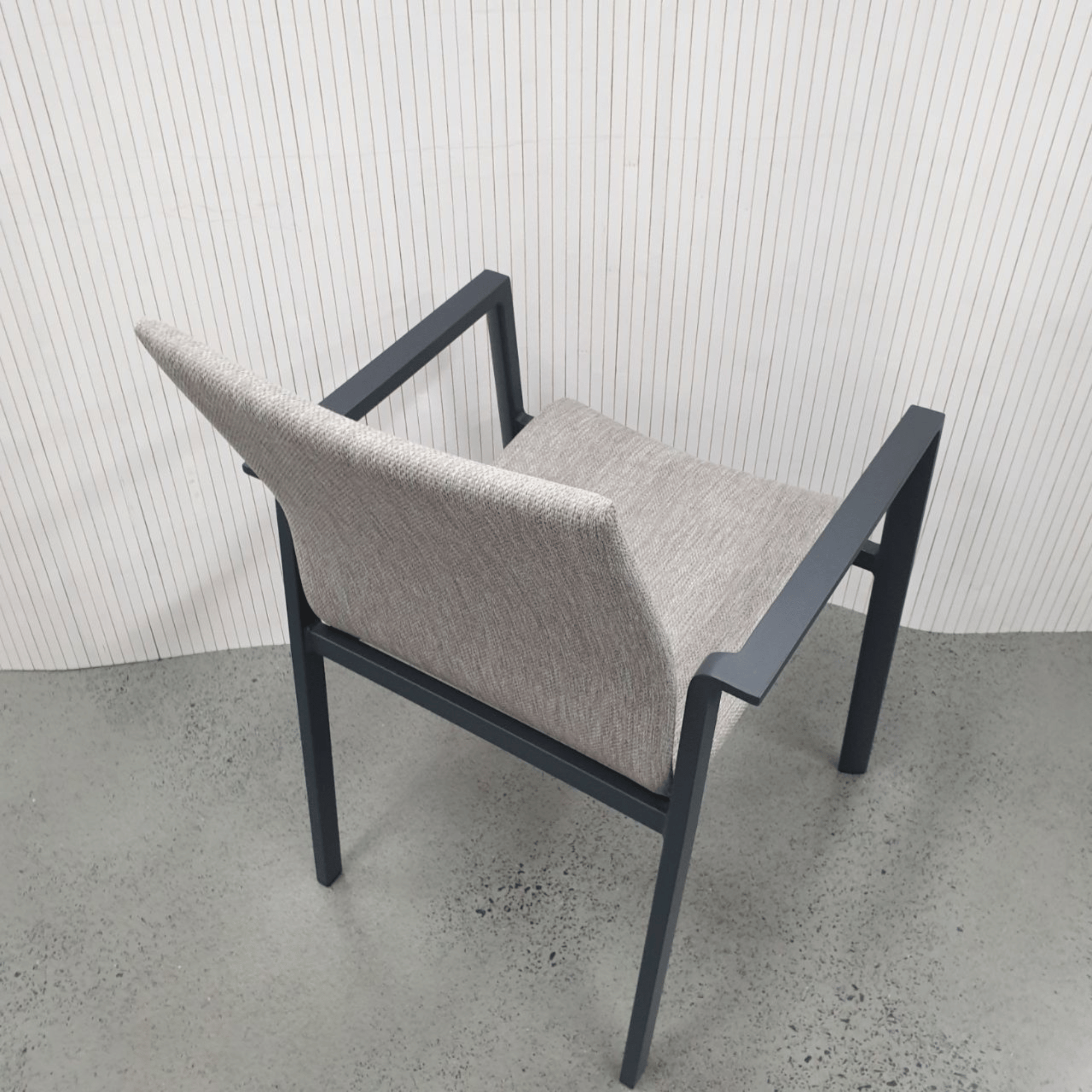 Bronte Aluminium Outdoor Dining Chair - Charcoal/Taupe