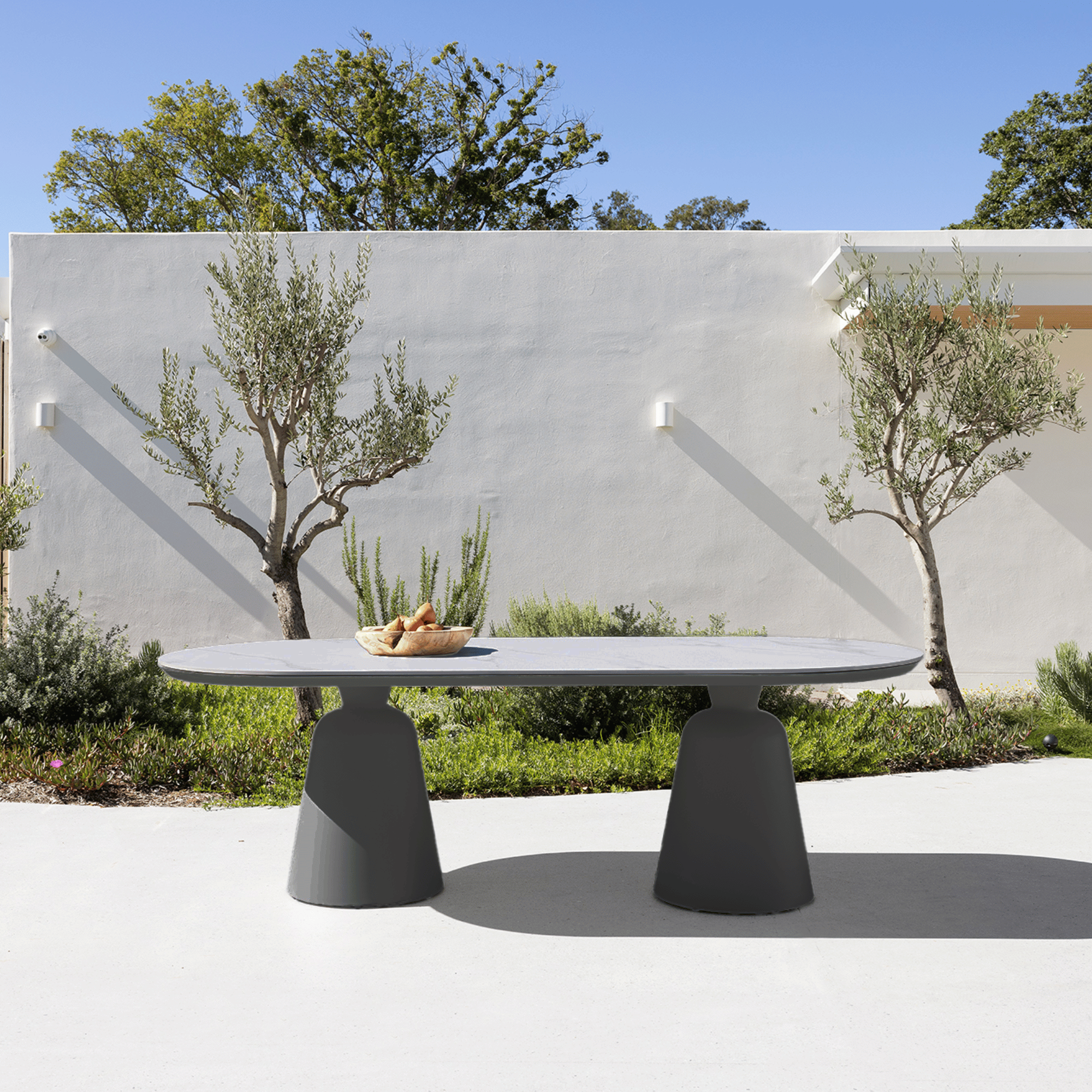 Ponte 240cm Luxury Outdoor Dining Table - Sophisticated Charcoal