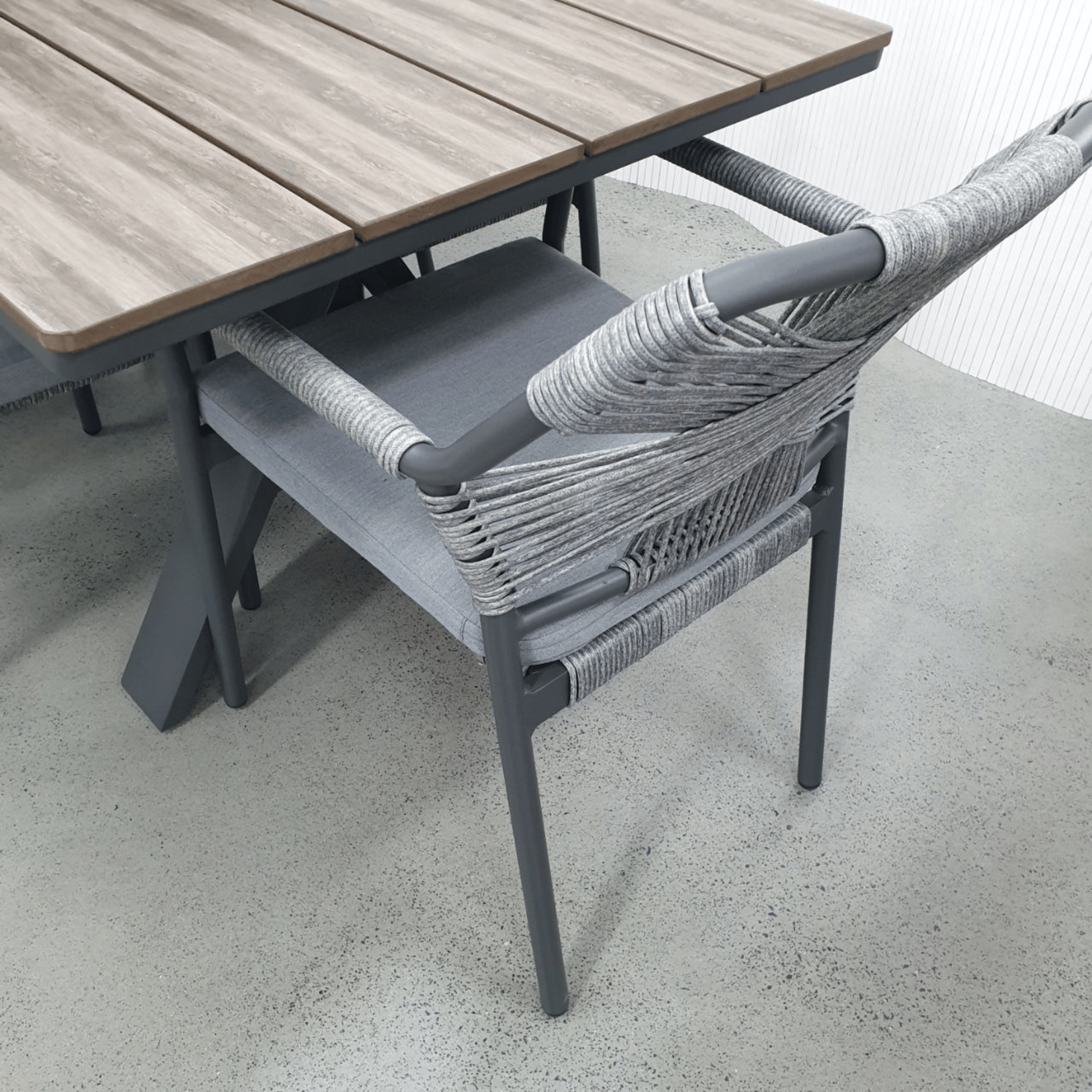 Havana Table with Havana Chairs - 9 piece Outdoor Dining Setting