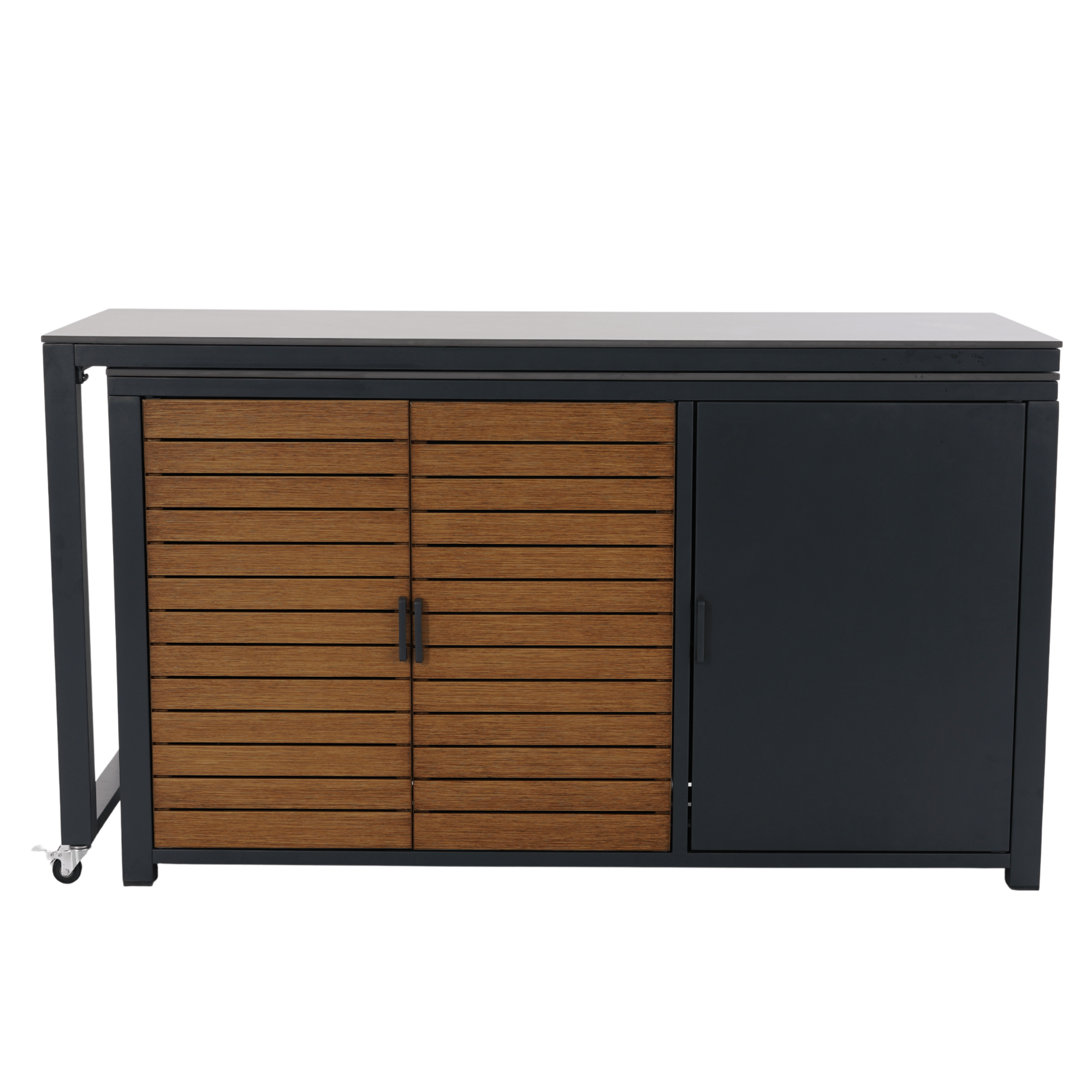 Outdoor Storage Workstation with Swivel Extendable Top
