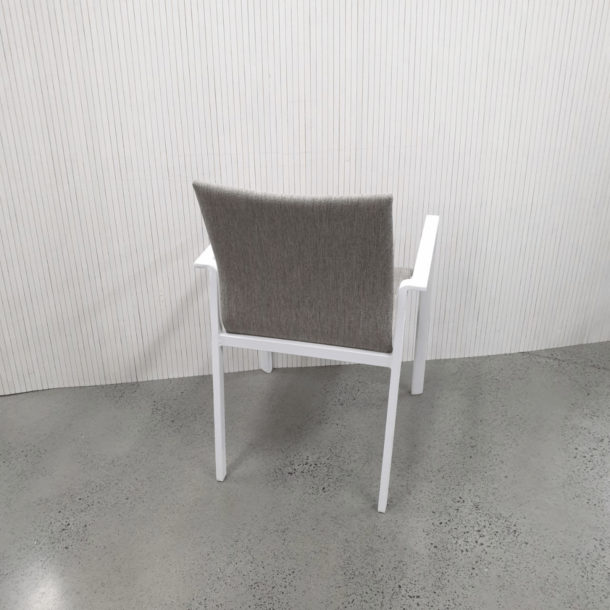 Bronte Aluminium Outdoor Dining Chair - White/Taupe