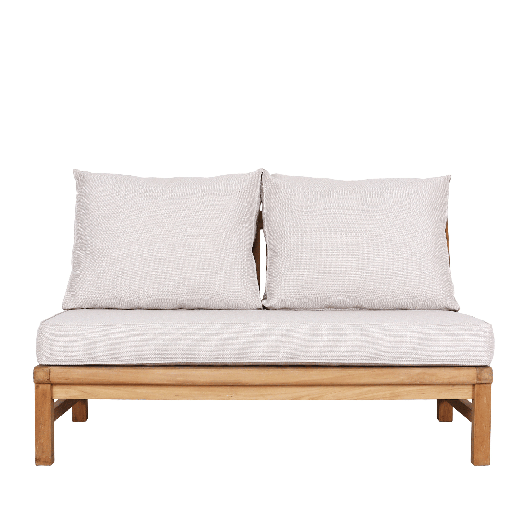 Fiji 2 Seater Lounge Chair - Wheat Fabric