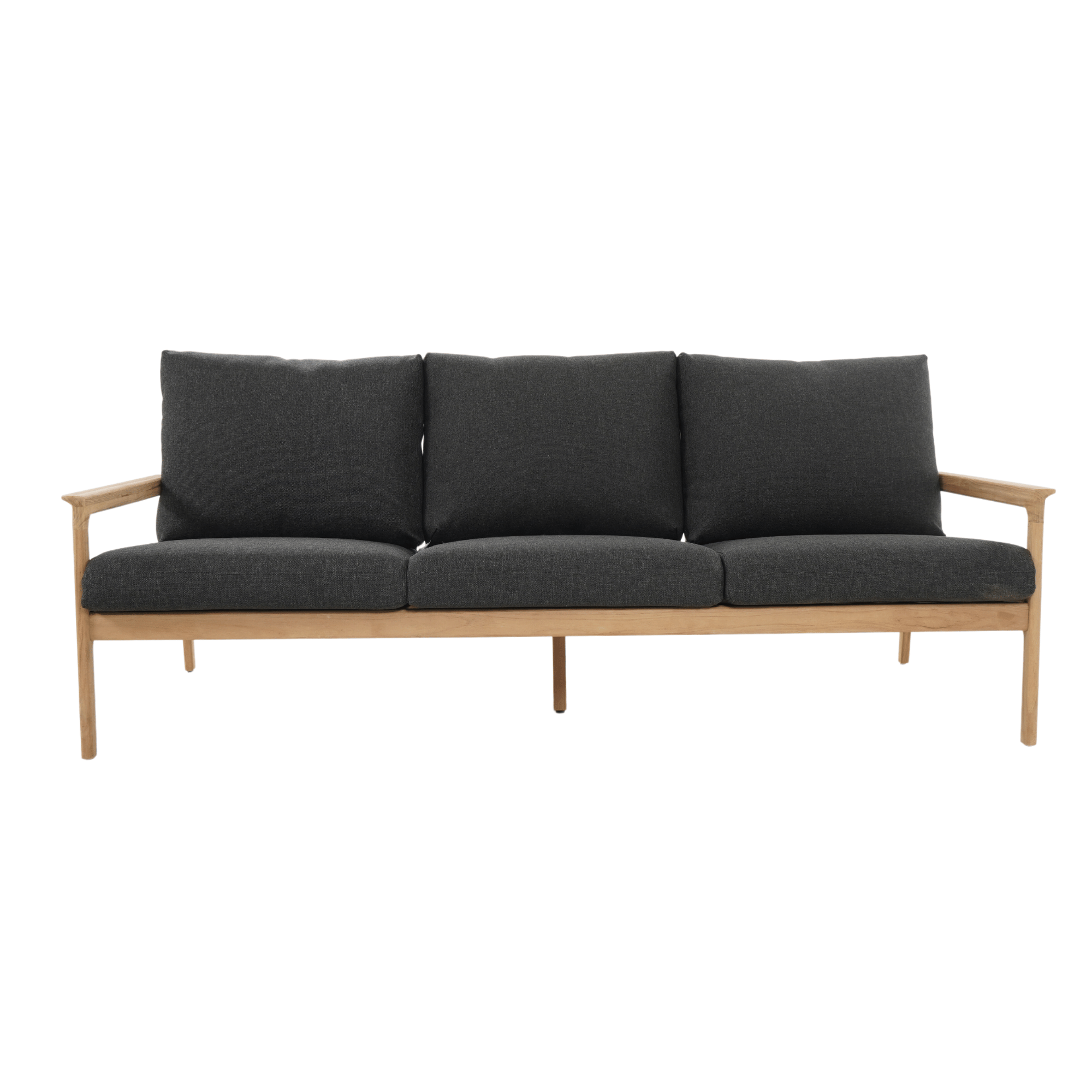 Cuba teak three-seater lounge setting - 3 piece outdoor lounge