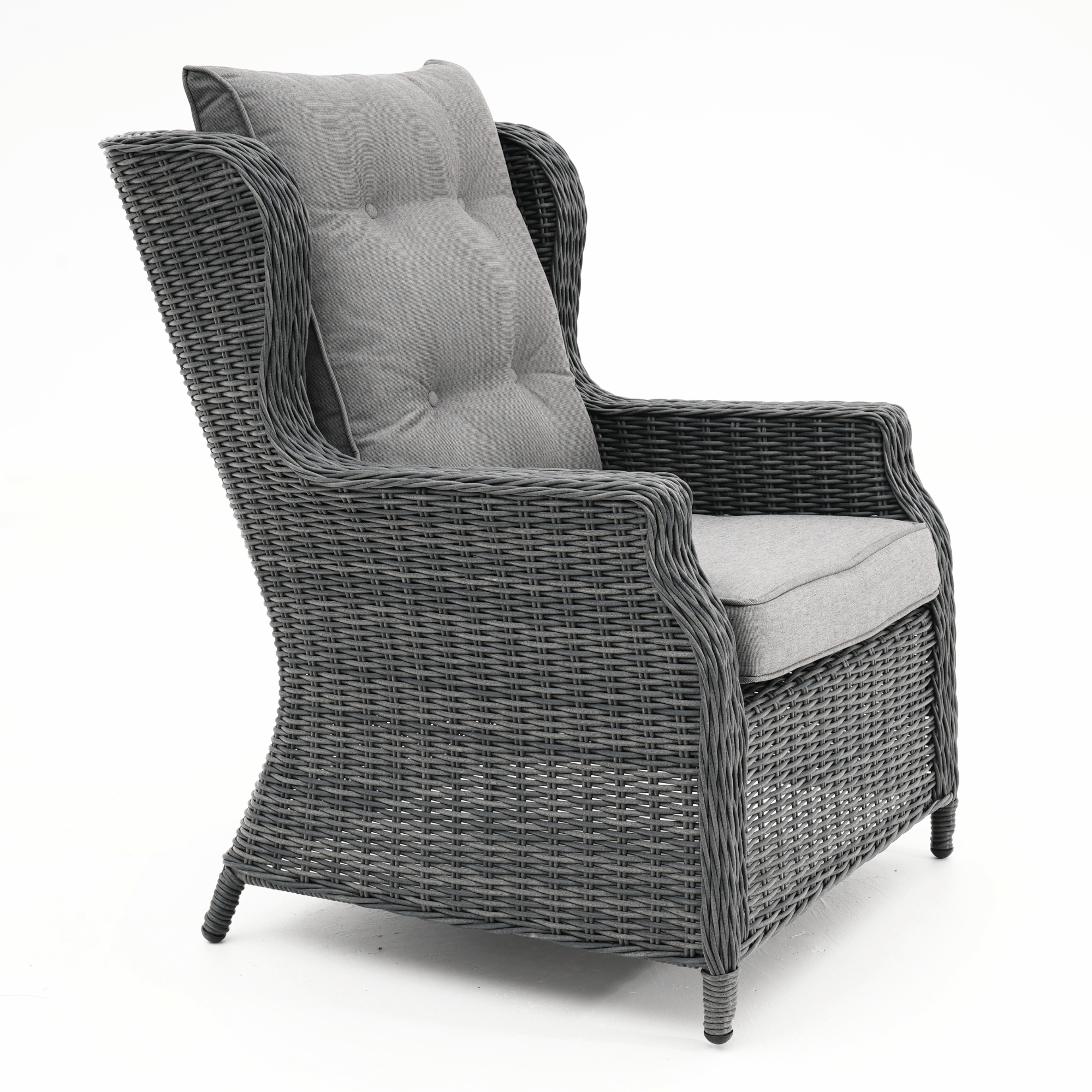 Anglesea 4-piece Wicker Outdoor Lounge Set - Castle Grey Wicker