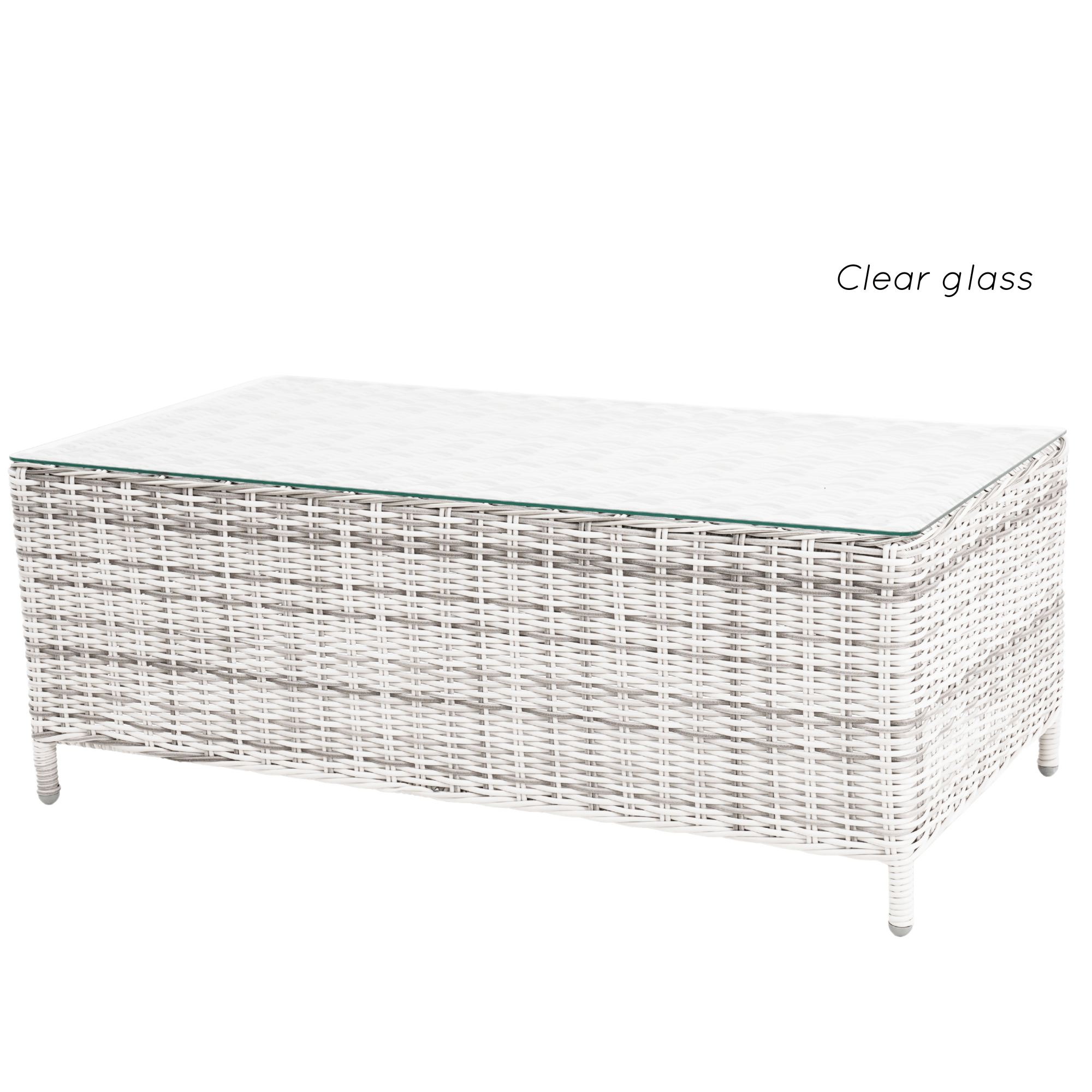 Anglesea 4-piece Wicker Outdoor Lounge Set - Zen White Wicker