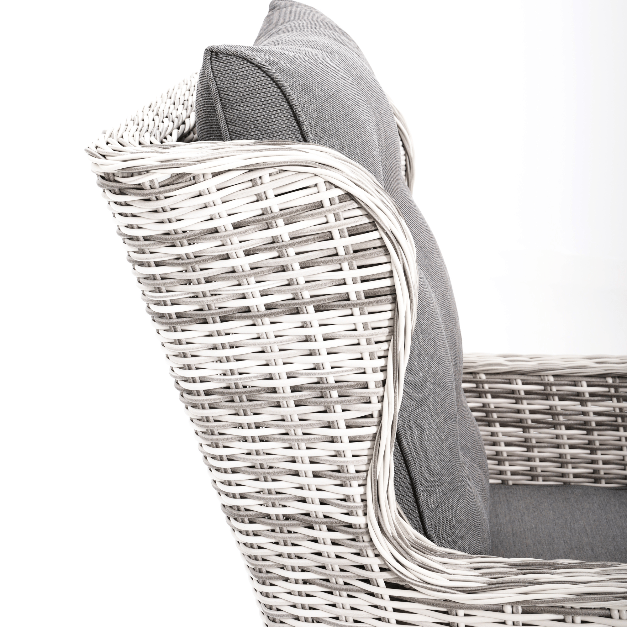 Anglesea 4-piece Wicker Outdoor Lounge Set - Zen White Wicker
