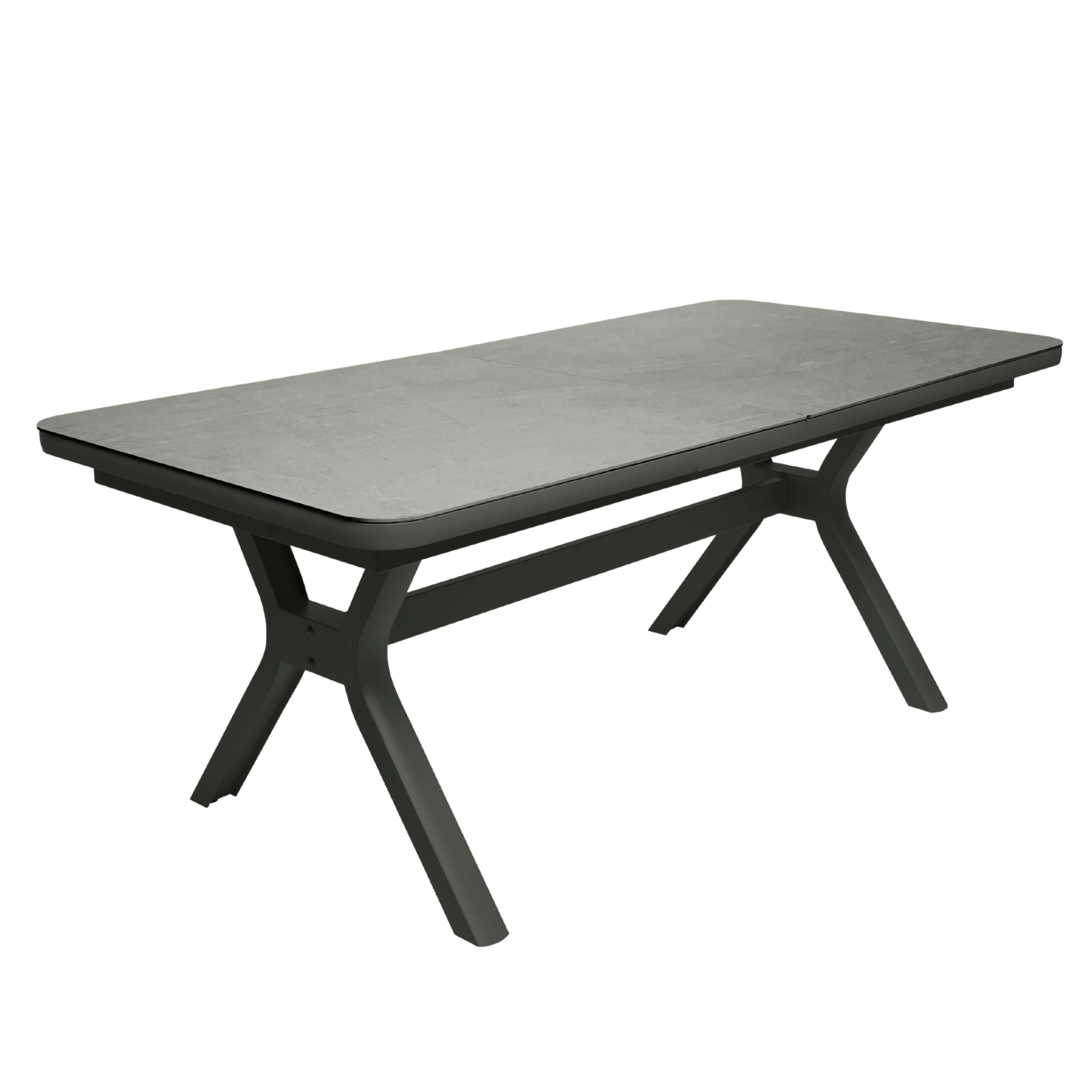 Ashton Outdoor Dining Table | 220 x 100cm | Charcoal frame, Bottega Sintered stone