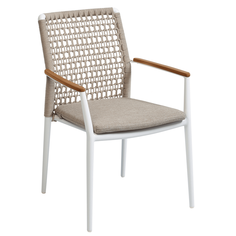 Addis Rope Outdoor Dining Chair - White