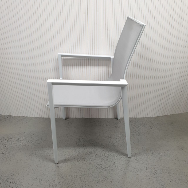 Amanda outdoor dining chair - white