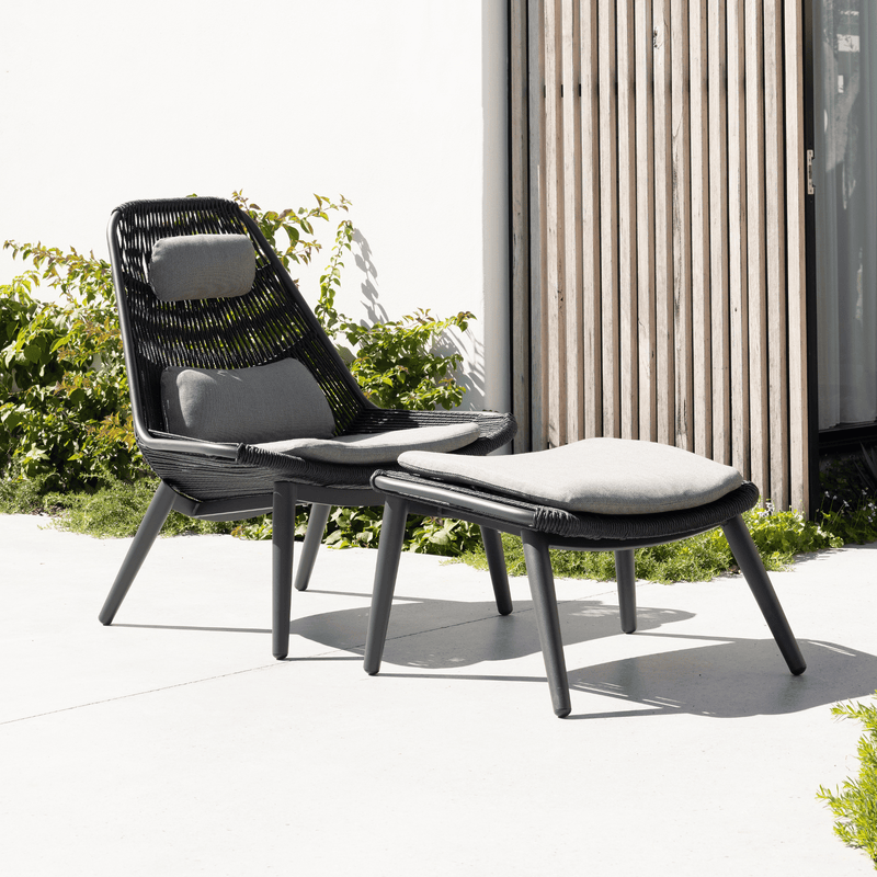 Arona 2-piece Outdoor Lounge Chair with Ottoman