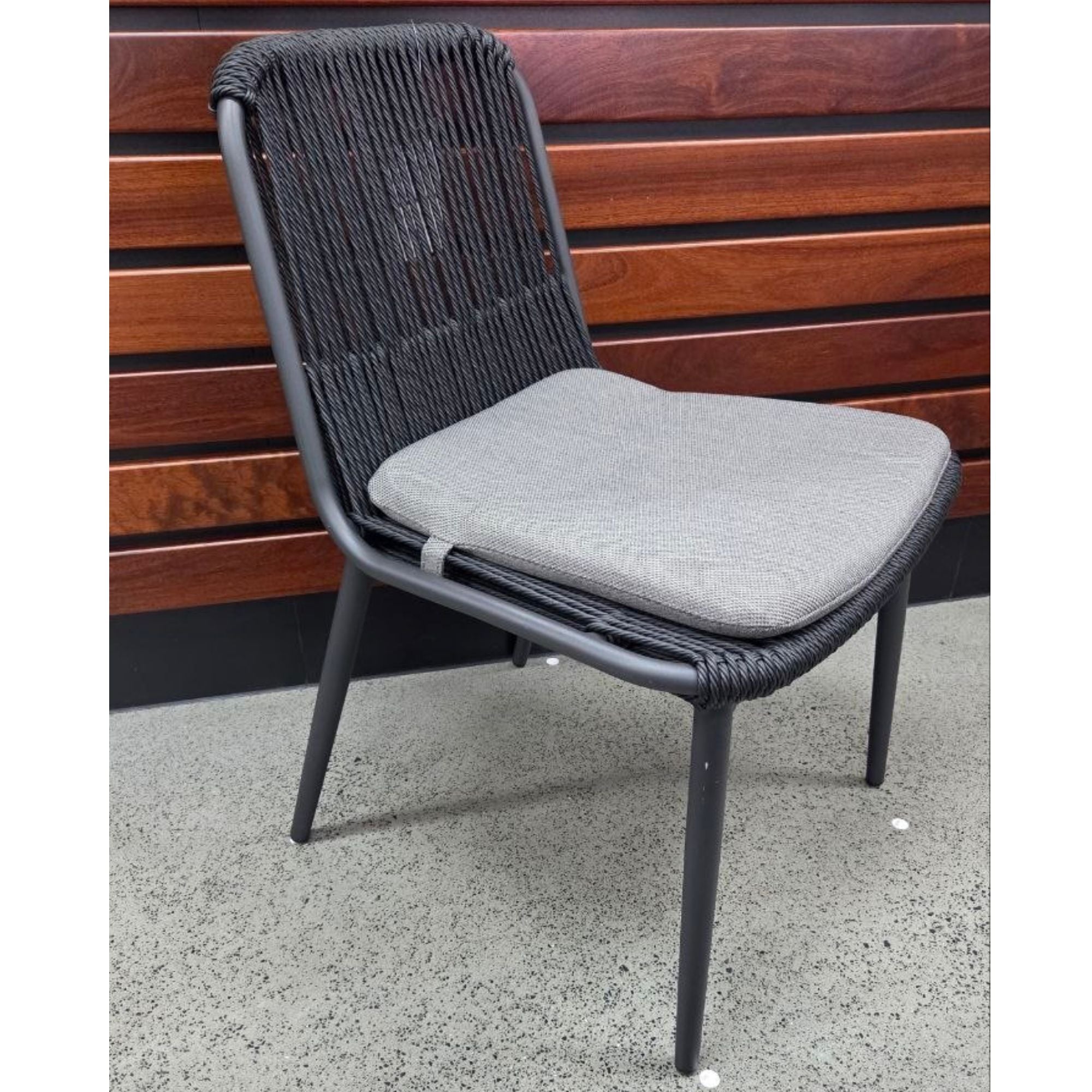 Arona Armless Dining Chair - Charcoal