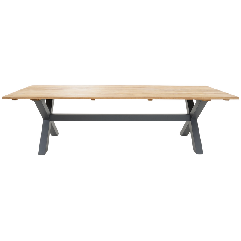 Bellona Teak & Aluminium Outdoor Dining Table - Charcoal