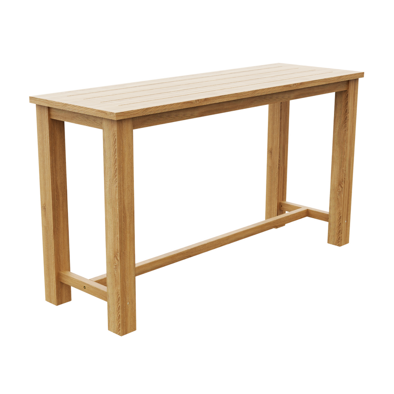 Belmont 180cm table with Danske bar stool - Kubu white- 5 piece outdoor bar setting
