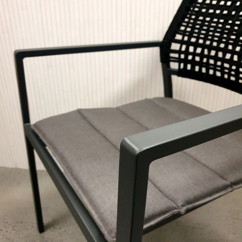 Bretagne outdoor dining chair - charcoal
