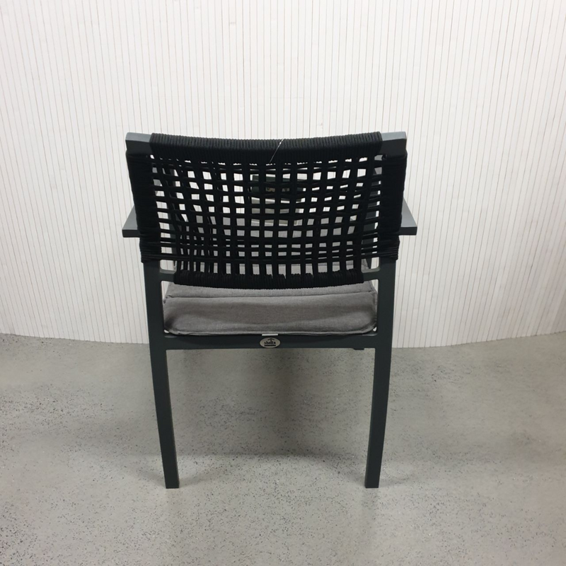 Bretagne outdoor dining chair - charcoal