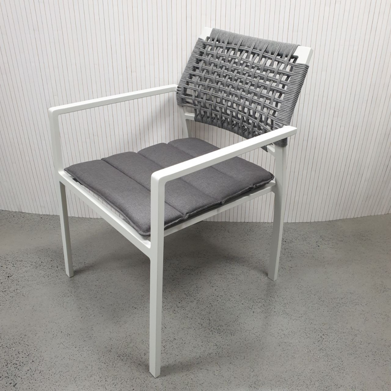 Bretagne outdoor dining chair - white