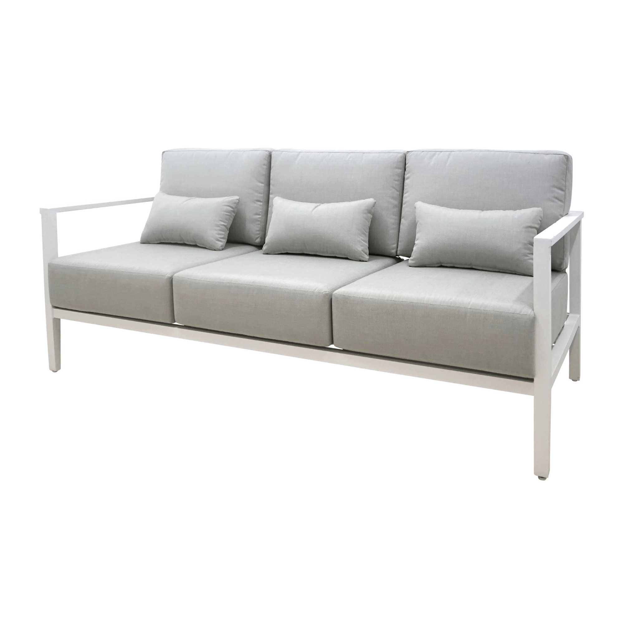 Chesapeake Outdoor Three-seater Lounge Chair - White