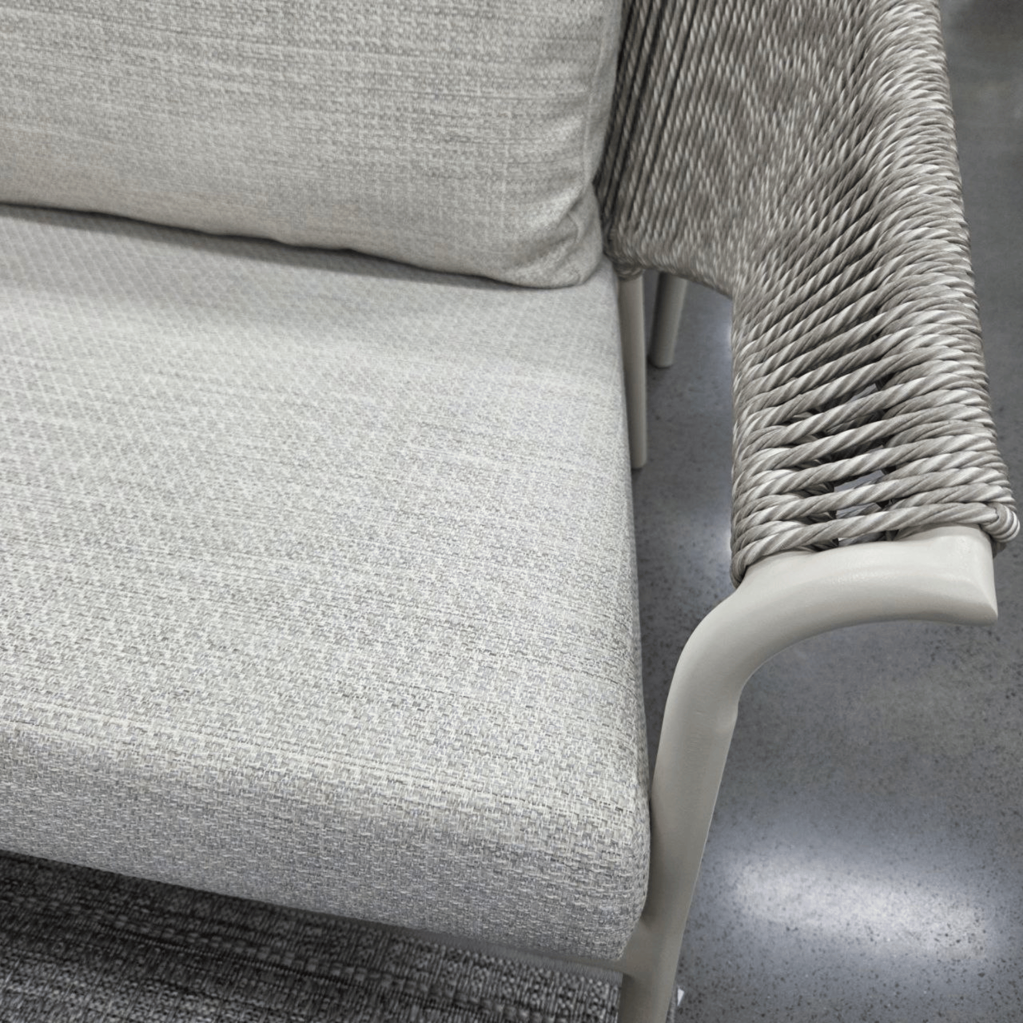 Celia 4 piece Outdoor Lounge Setting - Ivory / Dove Grey