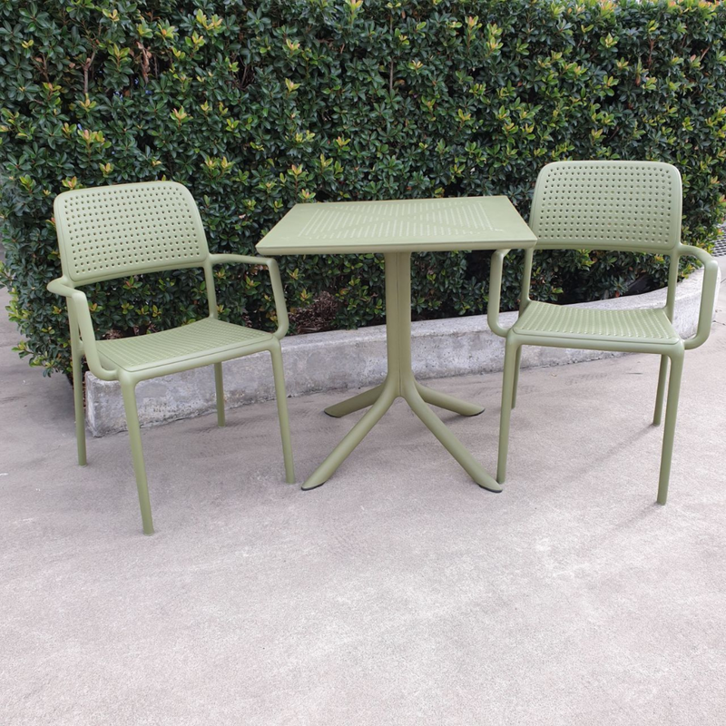 Clip Table, Bora Armchairs, 3piece Outdoor Setting