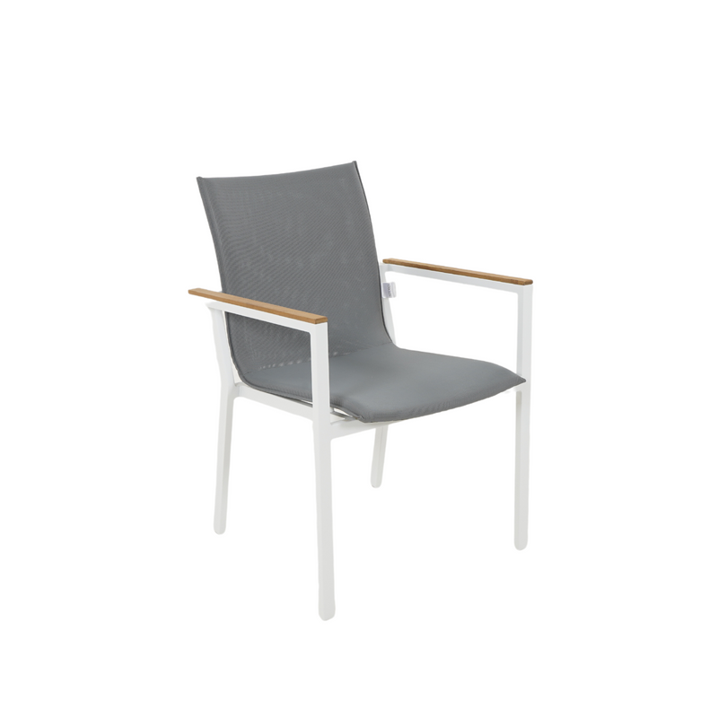 Cortez Outdoor Dining Chair - white frame