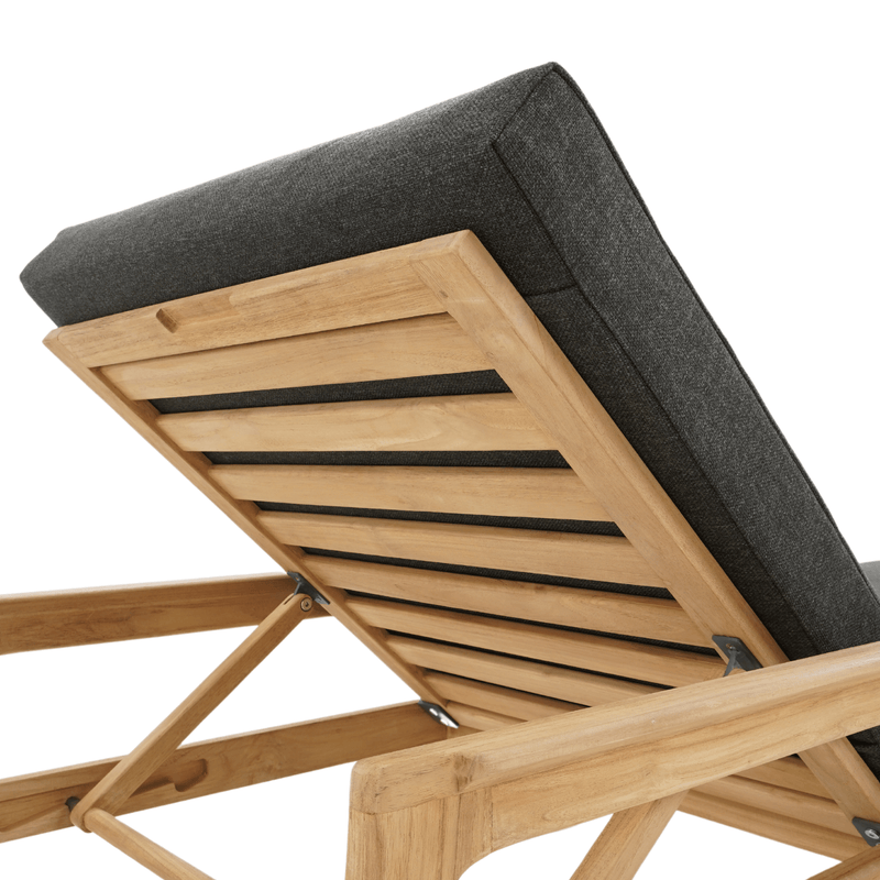 Cuba outdoor teak sunlounge with Copacabana-090 cushion