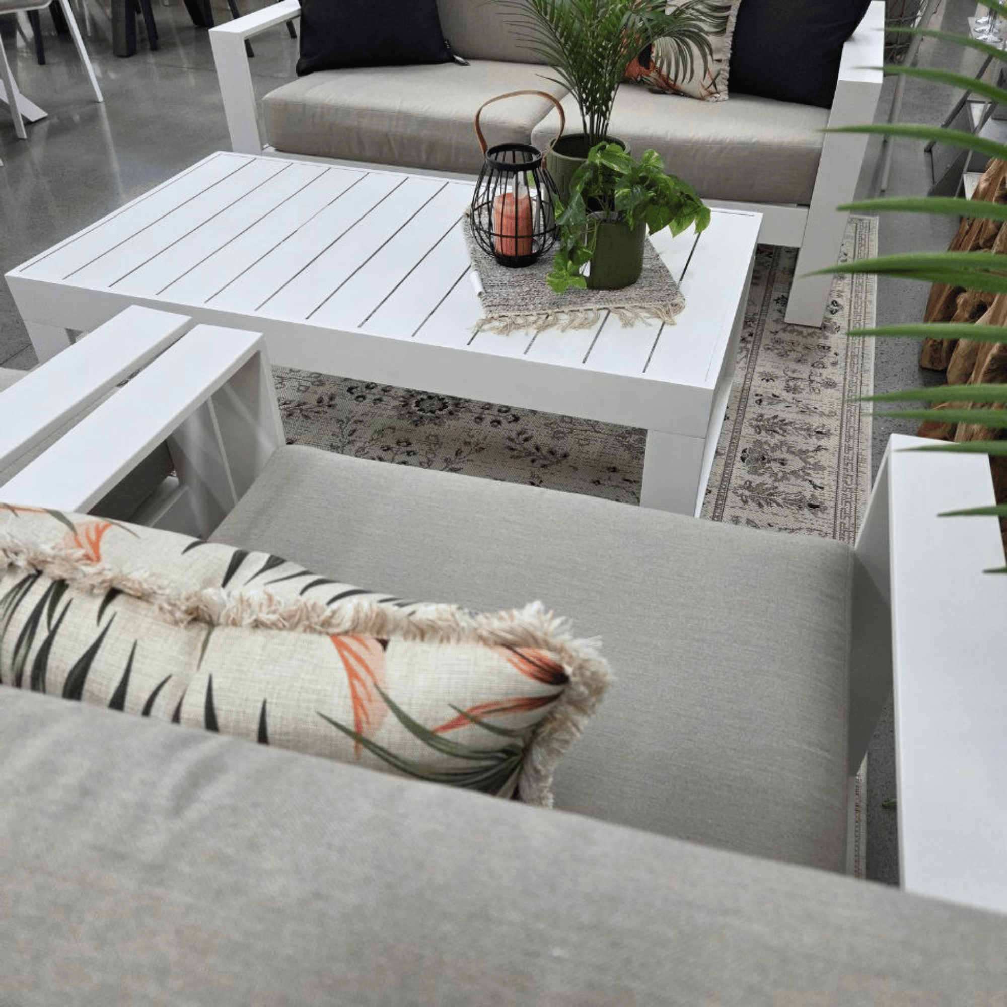 Douglas 4pce Lounge Setting - White/Beige