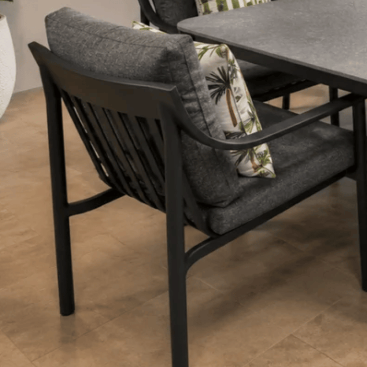 Falls Dining Chair - Charcoal/Charcoal Boucle