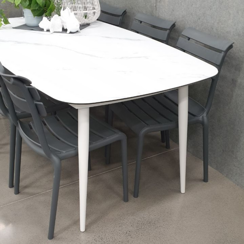 Freedom table with Helen chairs - 7 piece outdoor dining setting