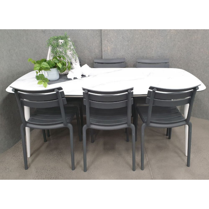 Freedom table with Helen chairs - 7 piece outdoor dining setting