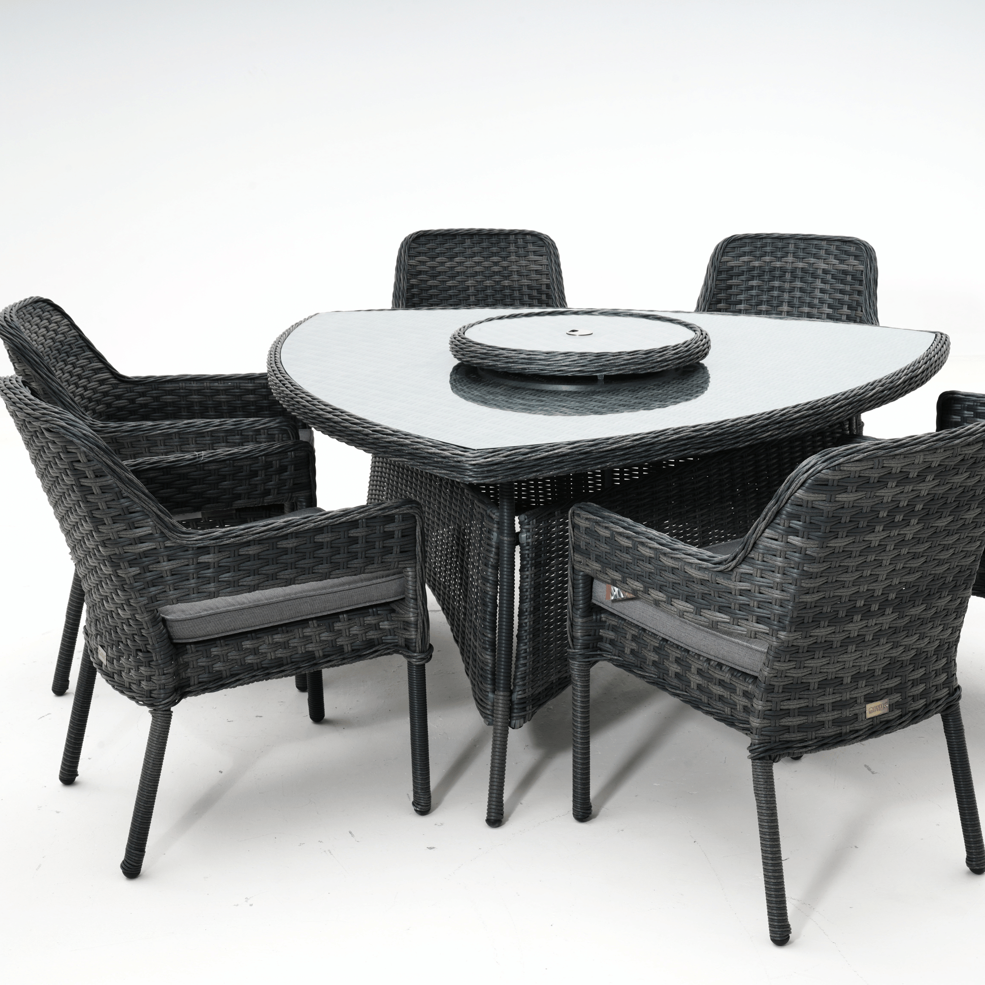 Fremont 7-piece Wicker Outdoor Dining Setting - Castle Grey