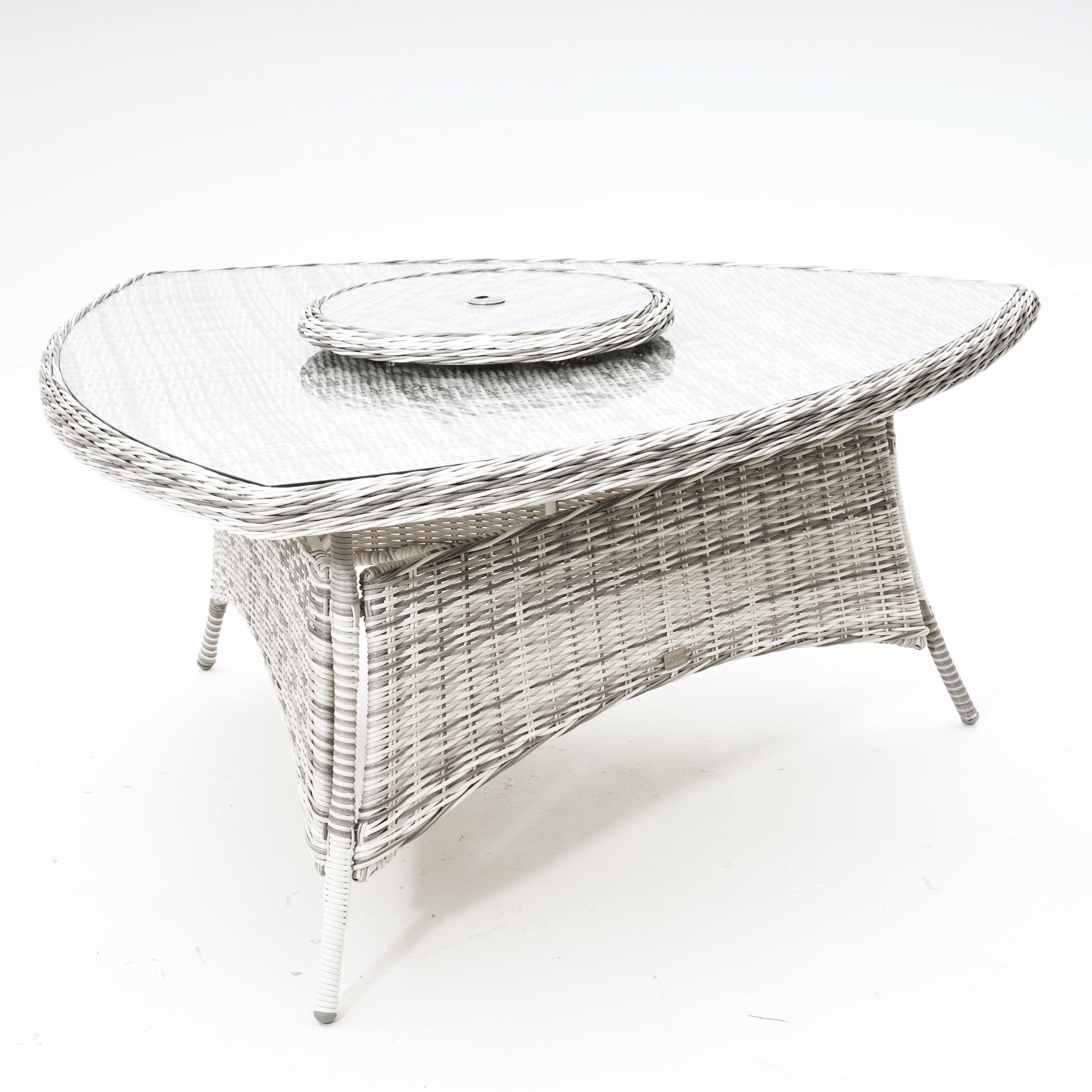 Fremont 7-piece Wicker Outdoor Dining Setting - Zen White