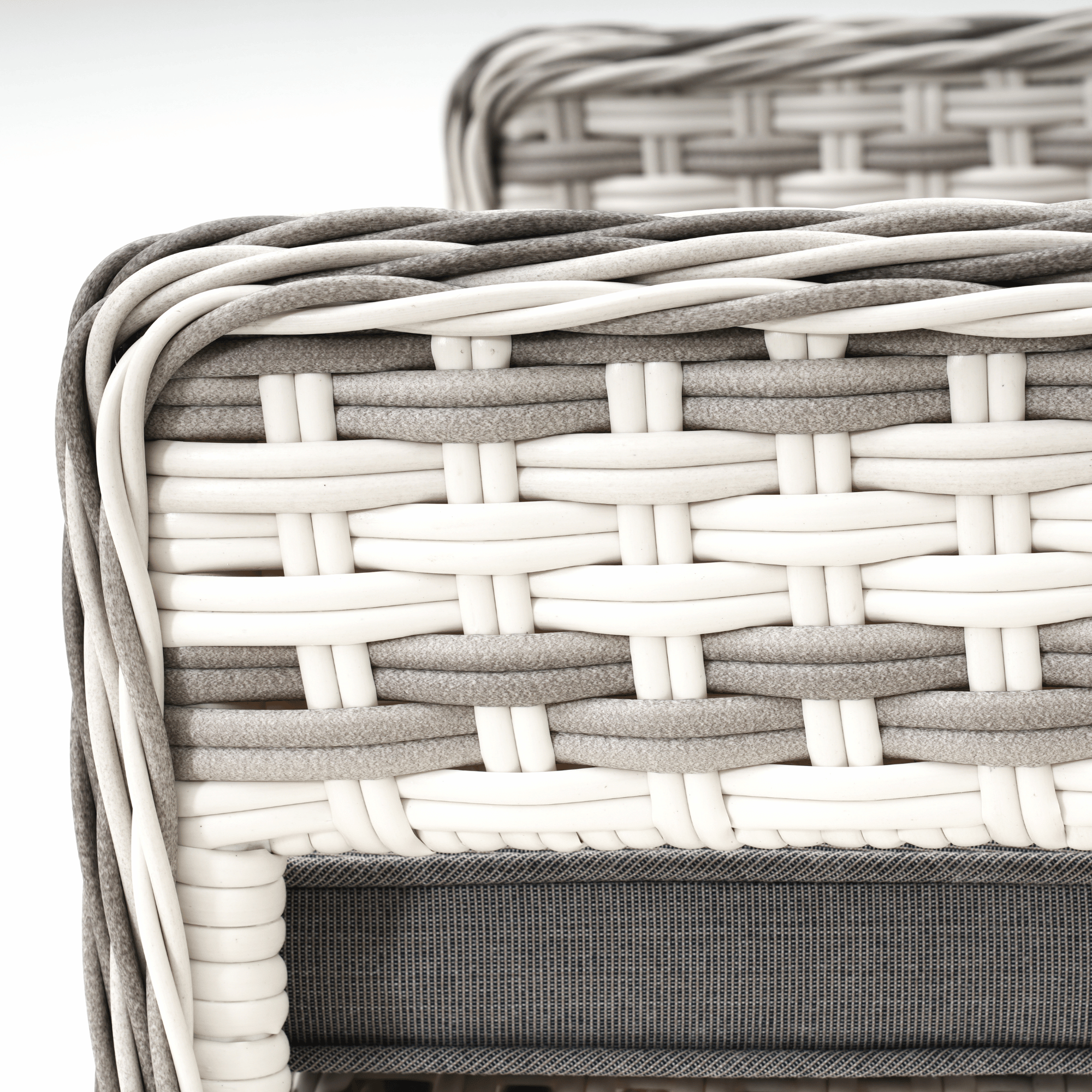 Fremont 7-piece Wicker Outdoor Dining Setting - Zen White