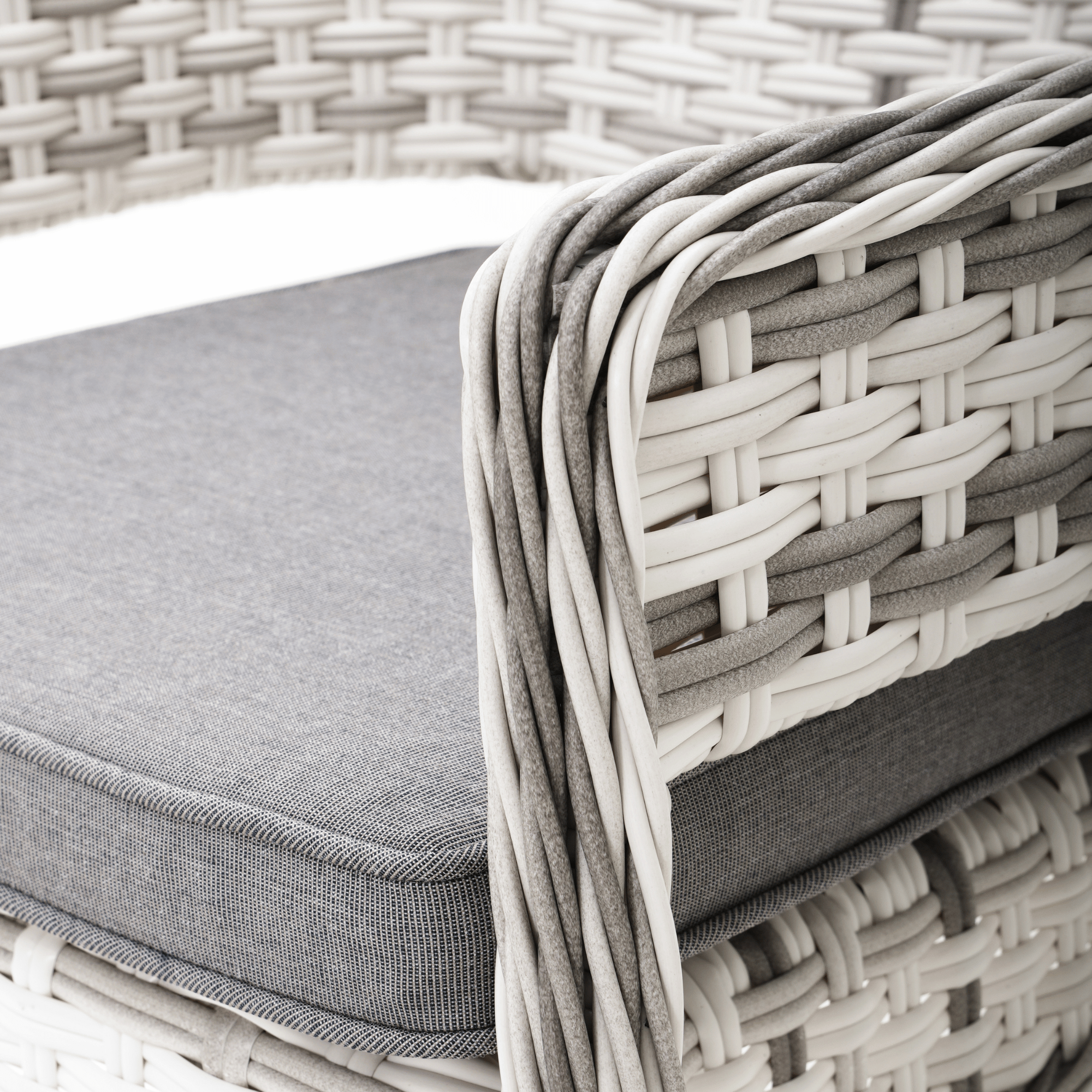 Fremont 7-piece Wicker Outdoor Dining Setting - Zen White