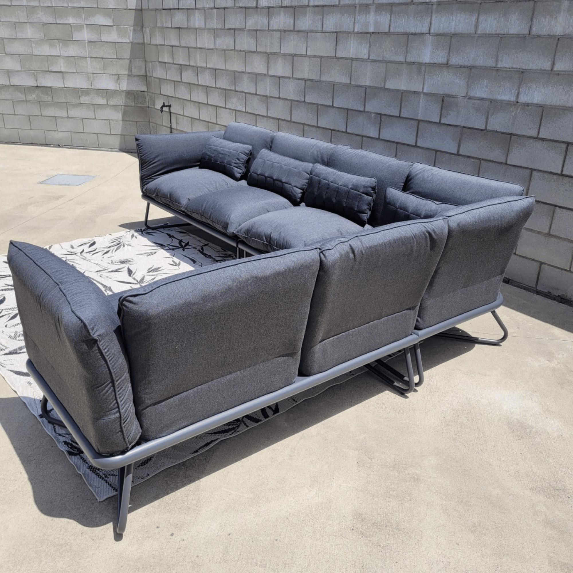 Gentle Sunbrella Upholstered Outdoor Corner Lounge