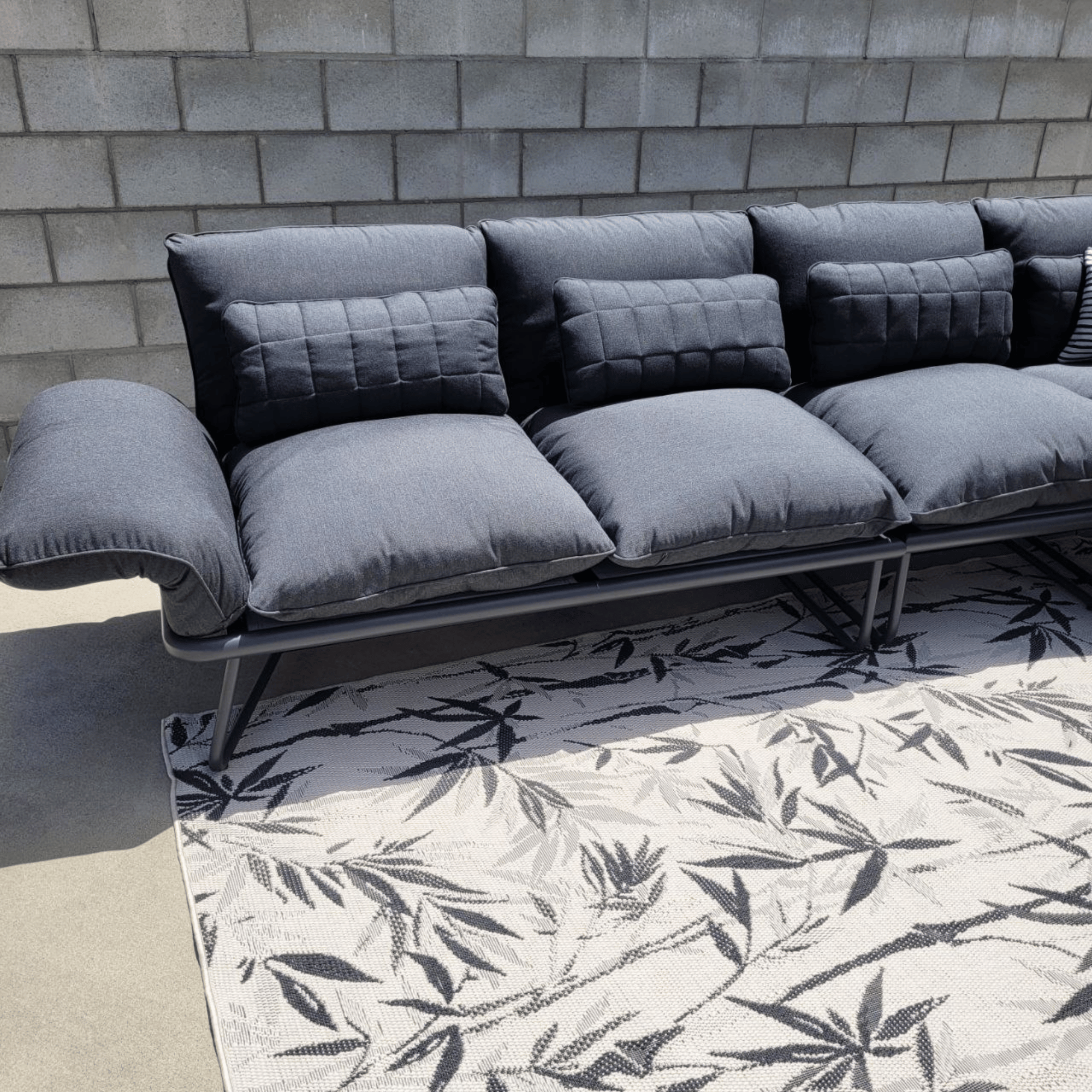 Gentle Sunbrella Upholstered Outdoor Corner Lounge