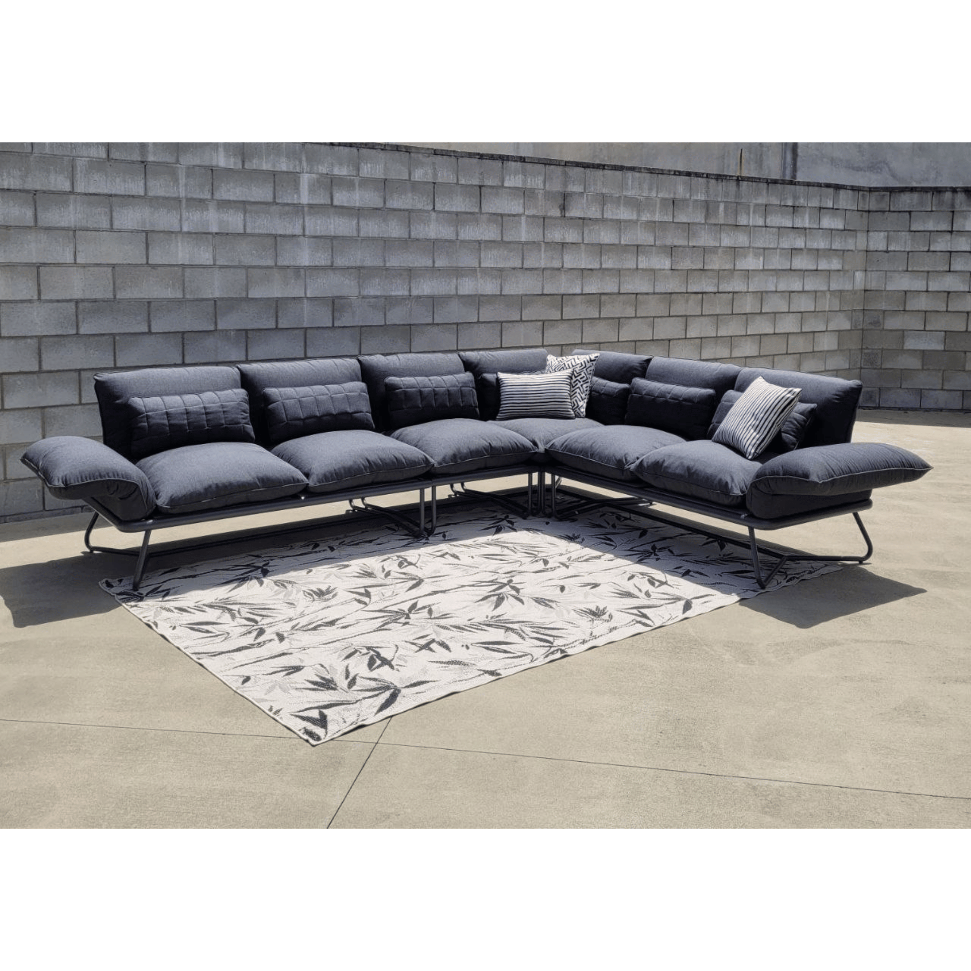 Gentle Sunbrella Upholstered Outdoor Corner Lounge