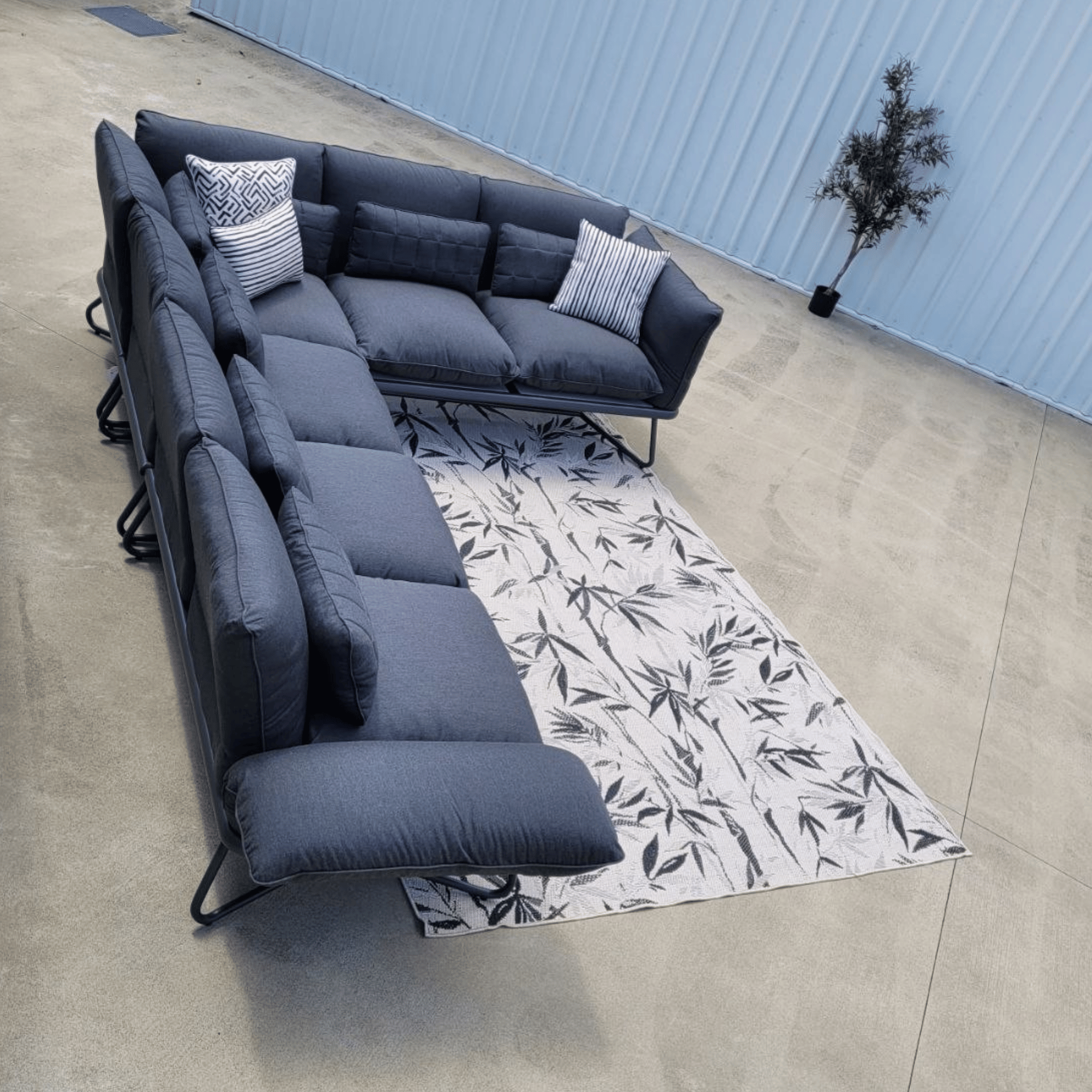 Gentle Sunbrella Upholstered Outdoor Corner Lounge