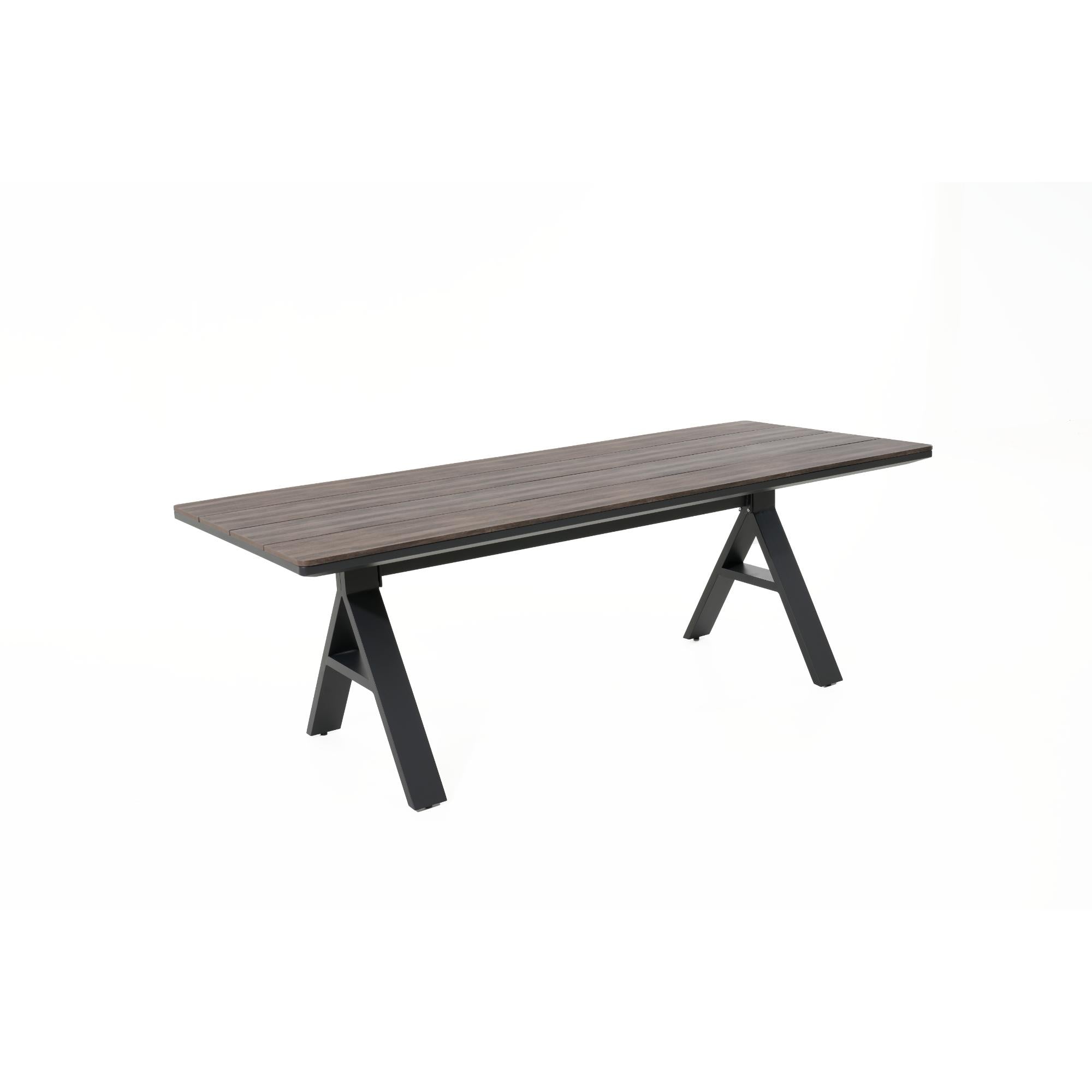 Havana Dining Table with San Jose Wicker Chairs 7‑piece Outdoor Wicker Dining Set - Castle Grey