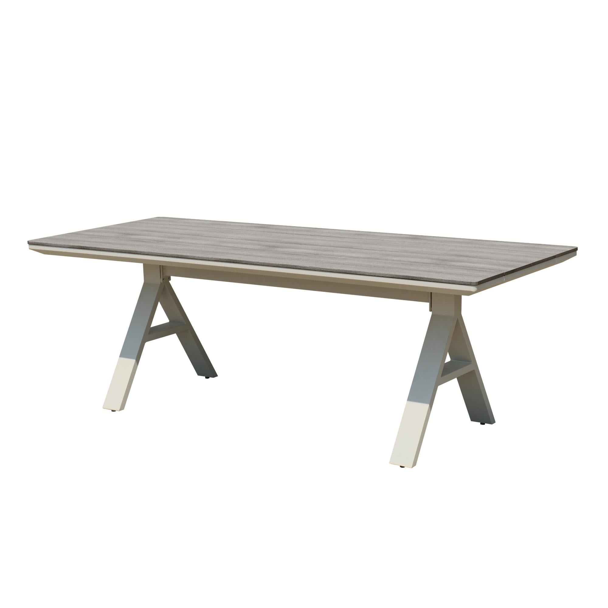 Havana Outdoor Dining Setting – 9-Piece Table & Chairs Set - White