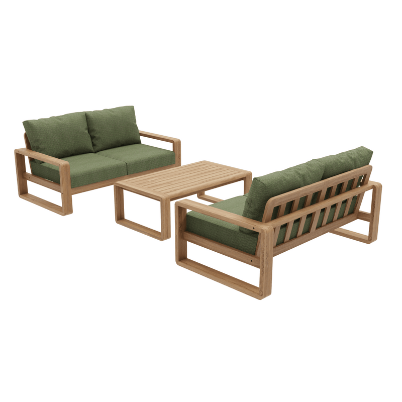 Honolulu 3piece Outdoor Lounge Setting with two-seater