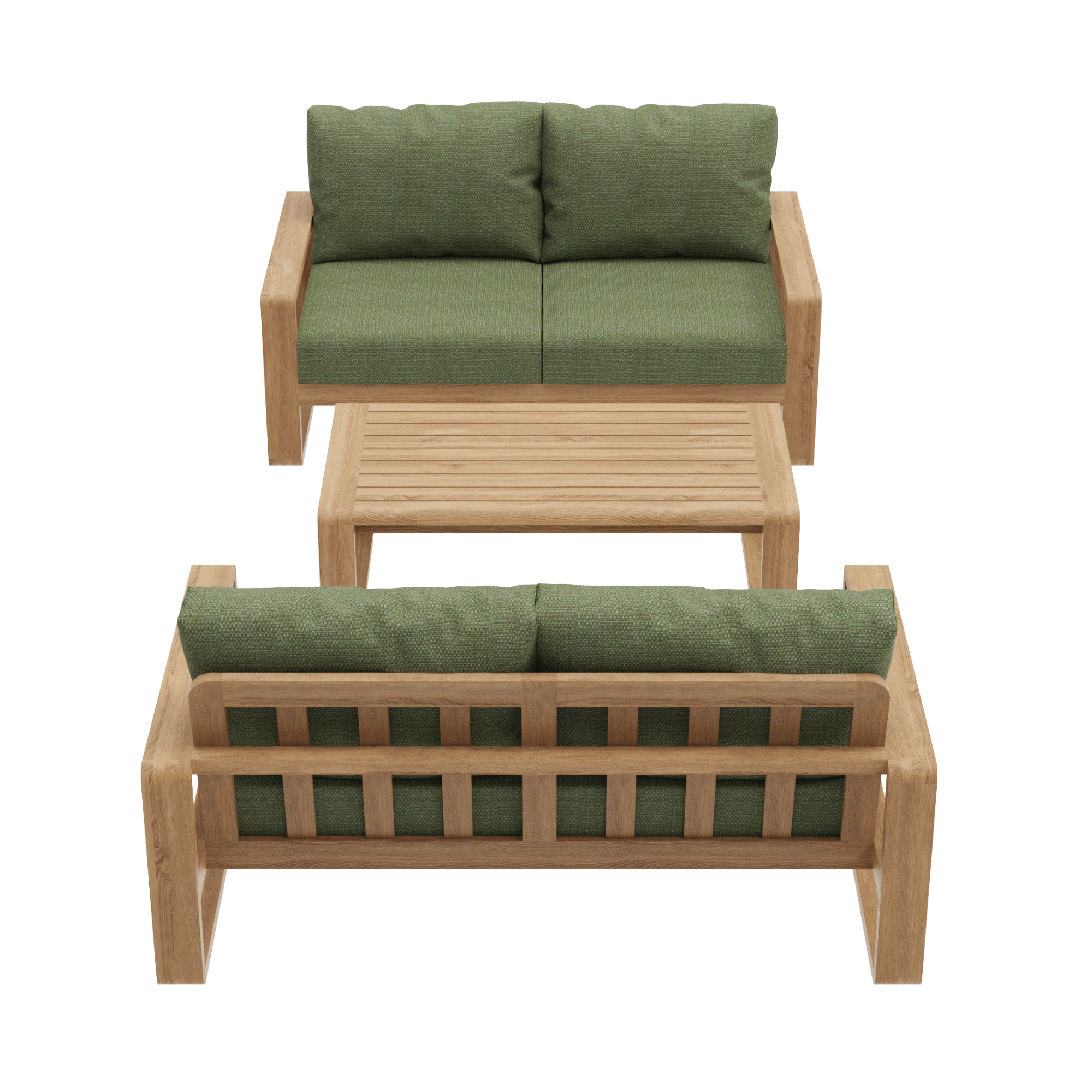 Honolulu 3piece Outdoor Lounge Setting with two-seater