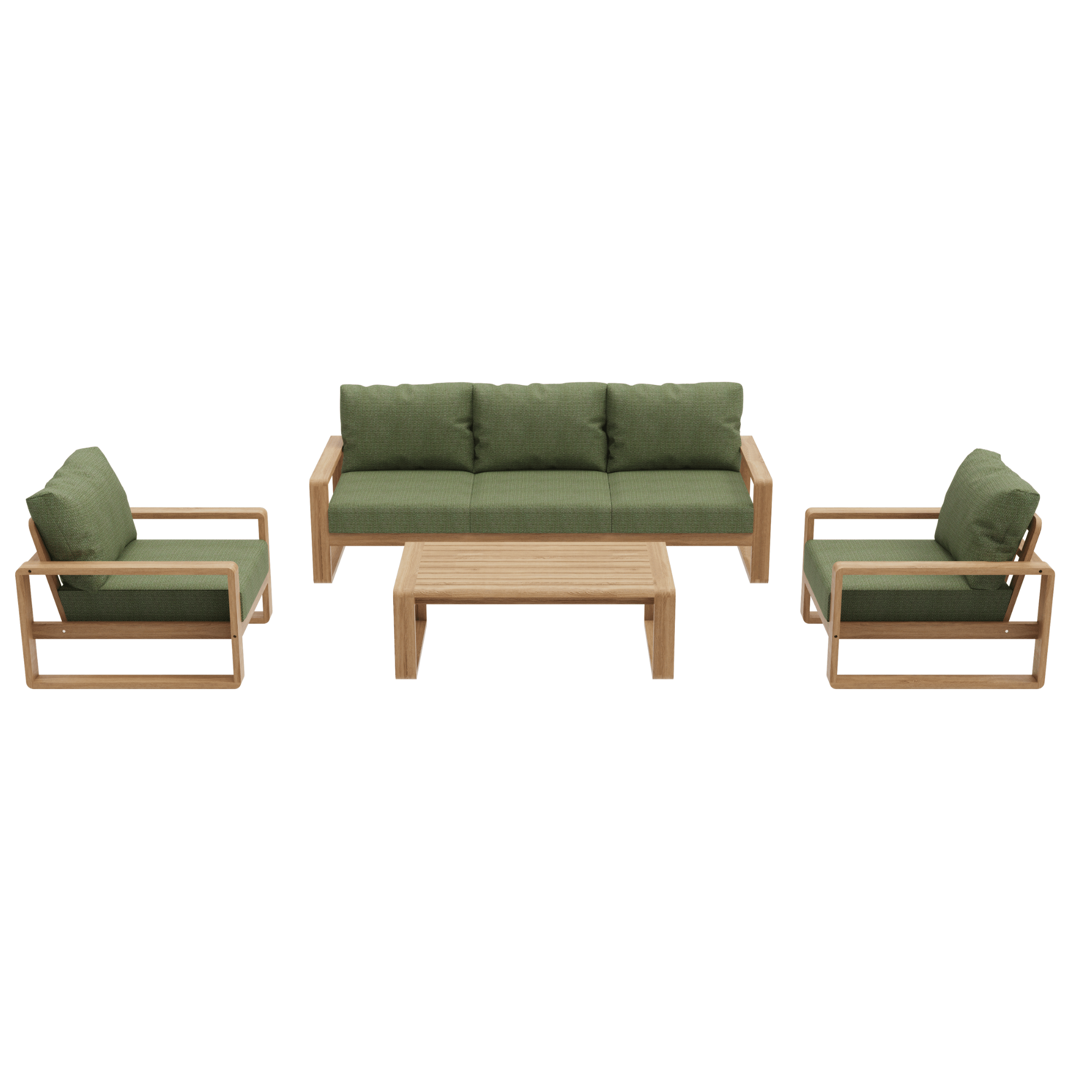 Honolulu 4piece Outdoor Lounge Setting with three-seater