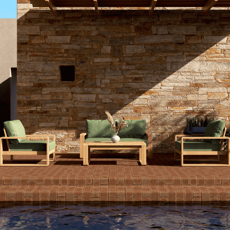 Honolulu 4piece Outdoor Lounge Setting with two-seater