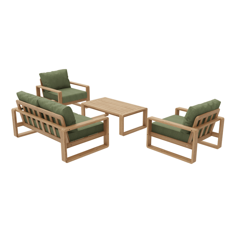 Honolulu 4piece Outdoor Lounge Setting with two-seater