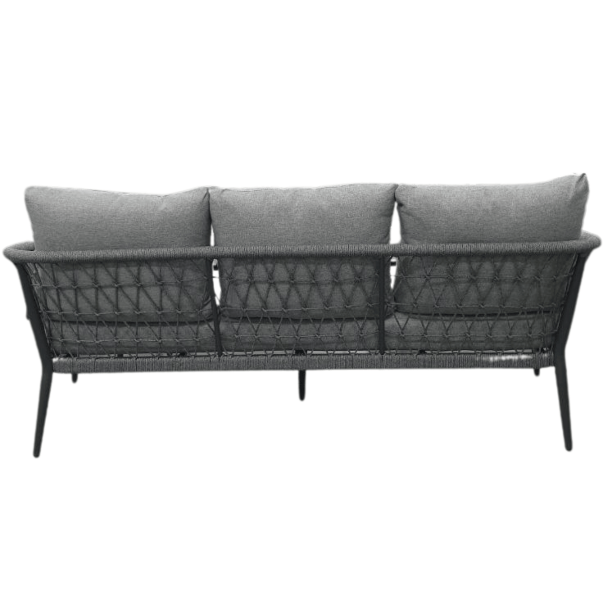 Kinsley 4pce Lounge Setting with 3-seater - Charcoal