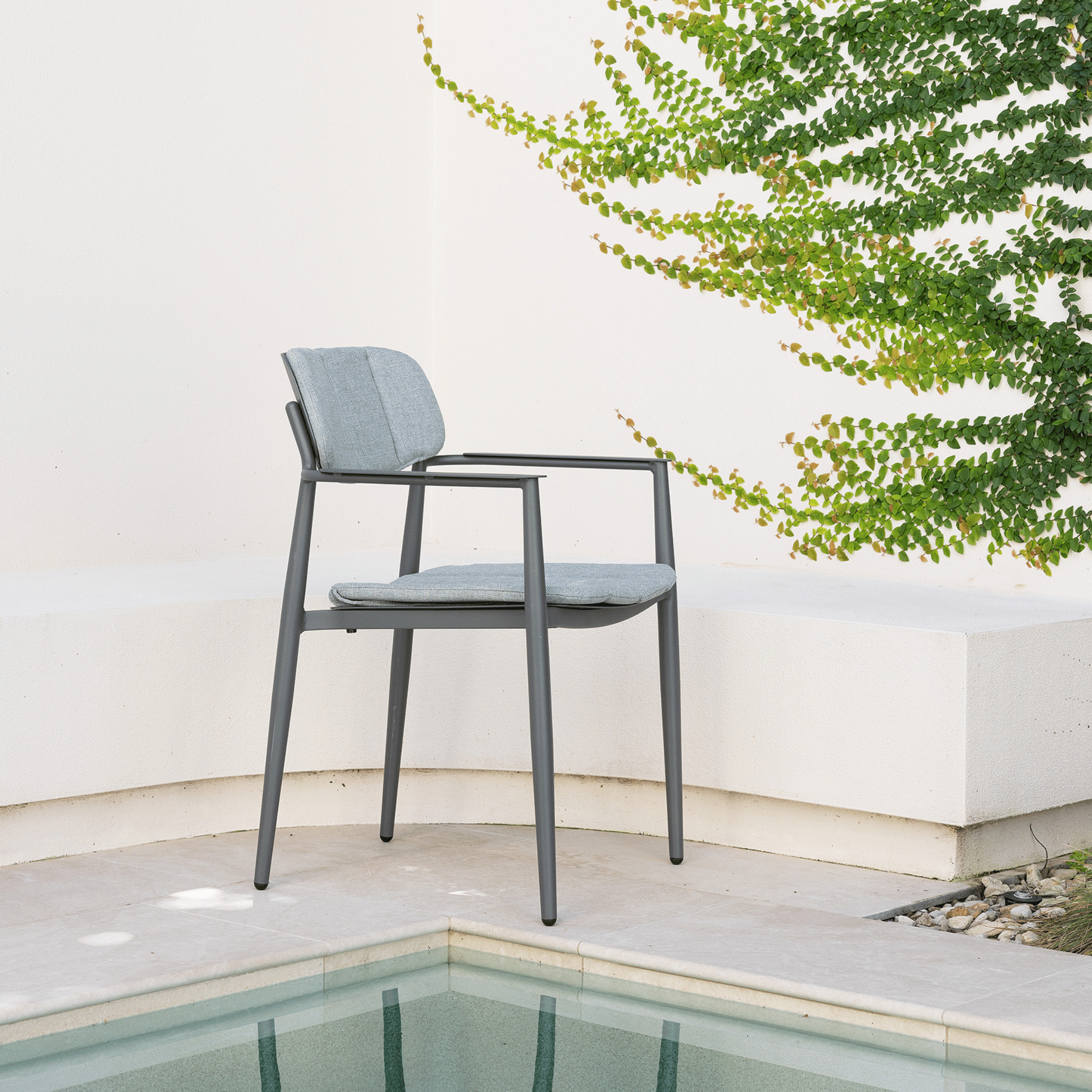 Leon Outdoor Dining Chair Charcoal