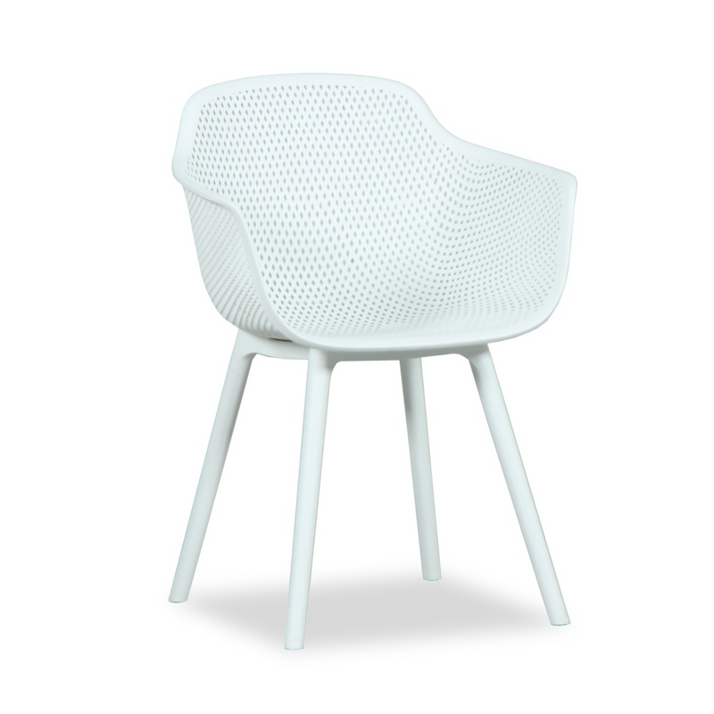 Lilac Jasmine Outdoor Dining Chair - white