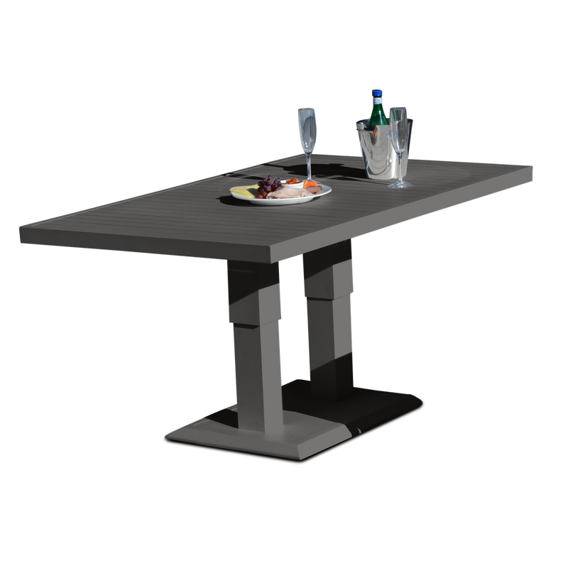 Lindfield Aluminium Easy Lift Table - extension coffee table to dining table
