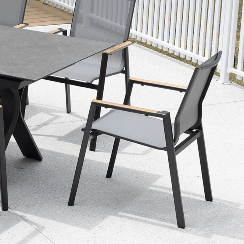 Luca Sling Outdoor Dining Chair Charcoal